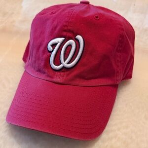 Red Embroidered 'W' Baseball Cap